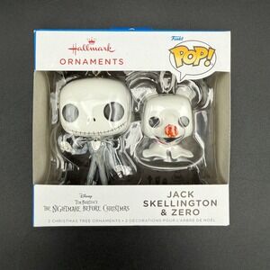 Hallmark‎ Funko Pop Nightmare Before Christmas Jack Skellington Zero Ornaments